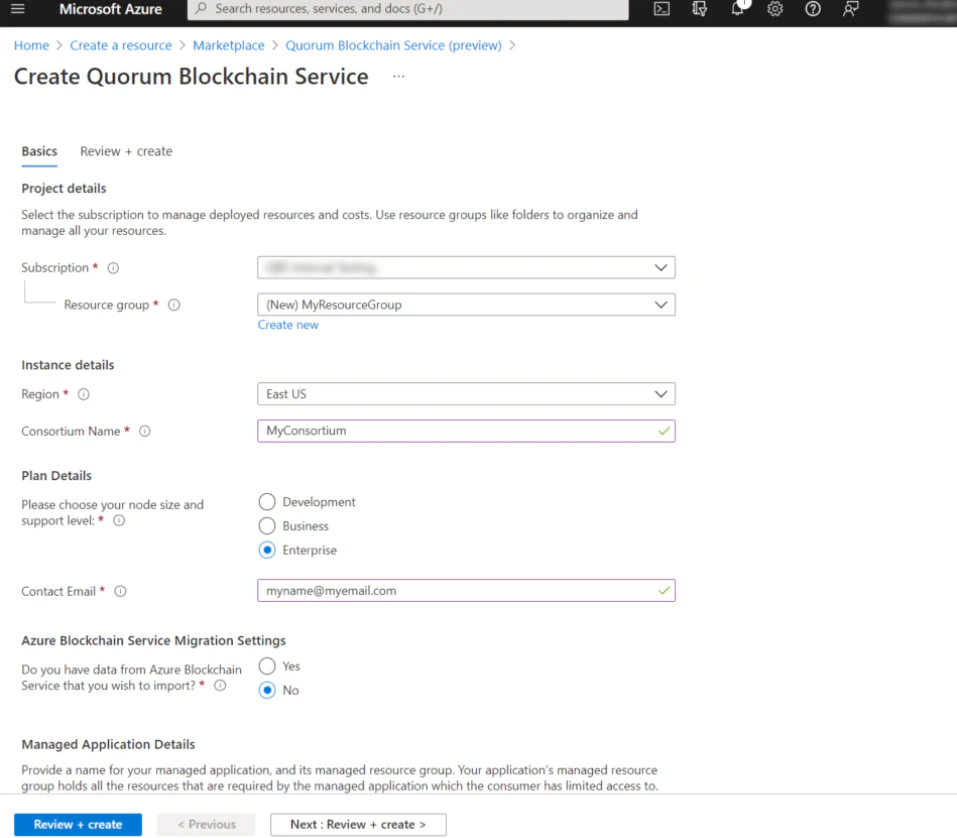 screenshot of ConsenSys Quorum